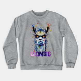 Llombie Zombie fun Halloween design Crewneck Sweatshirt